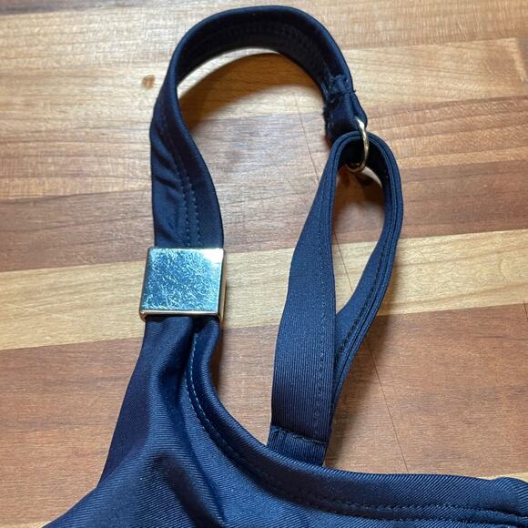 Miraclesuit Solid Surplice Bra Top Midnight navy blue 34DDD retail $86 - Picture 5 of 8